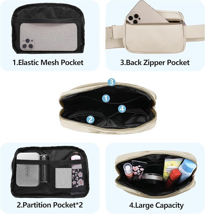 VOROLO Fanny Pack For Women And Men Crossbody Bag Belt Bag with Adjustable Strap Graduation Gifts