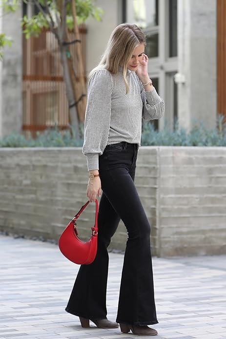 FashionPuzzle Small Crescent Shoulder Bag Underarm Purse