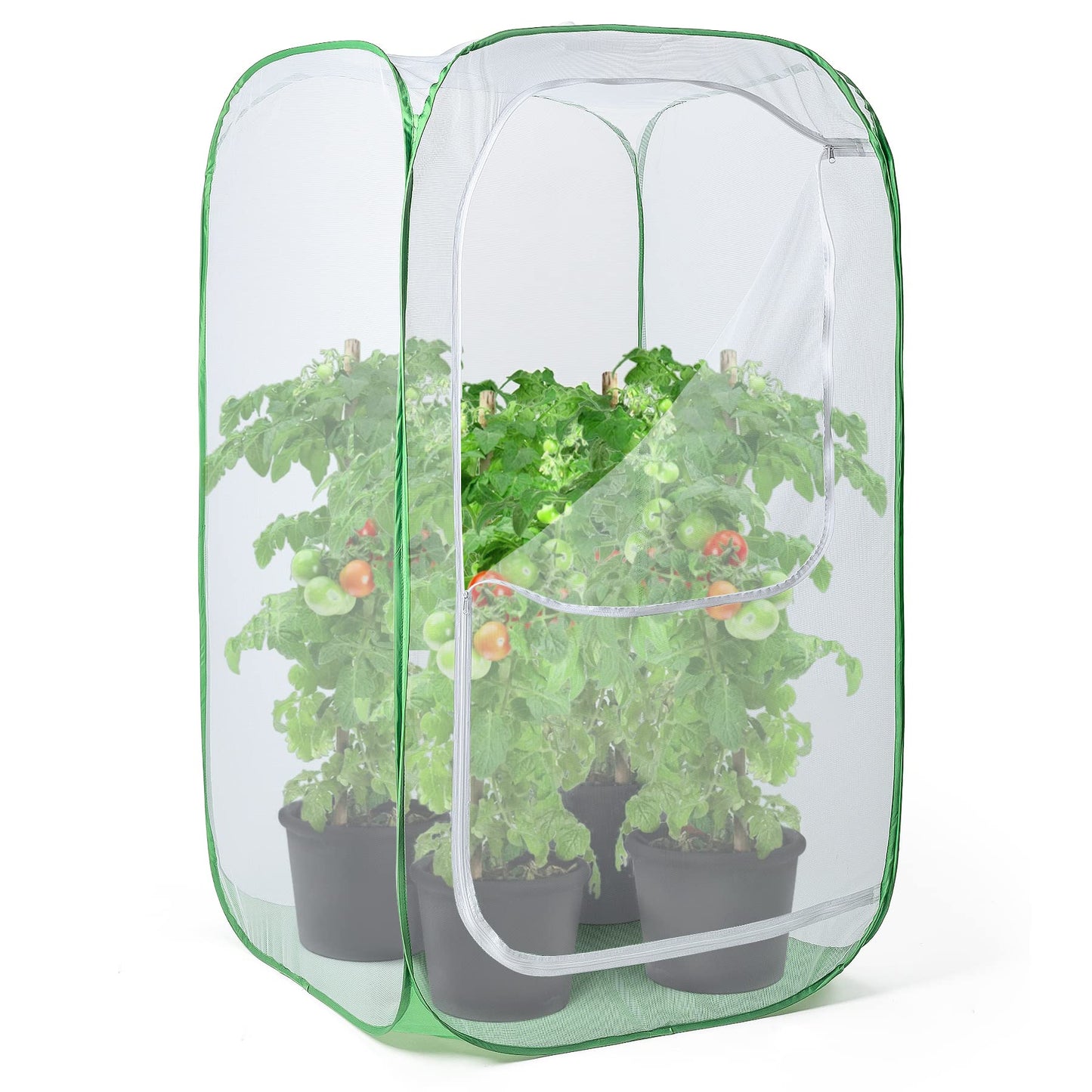 36" Outdoor Mesh Plant Enclosure, Plant Cover for Pests, Bird and Pest Protection Guard for Fruit, Vegetables, Flowers and Herbs Pop-Up Cage 24 x 24 x 36 Inches