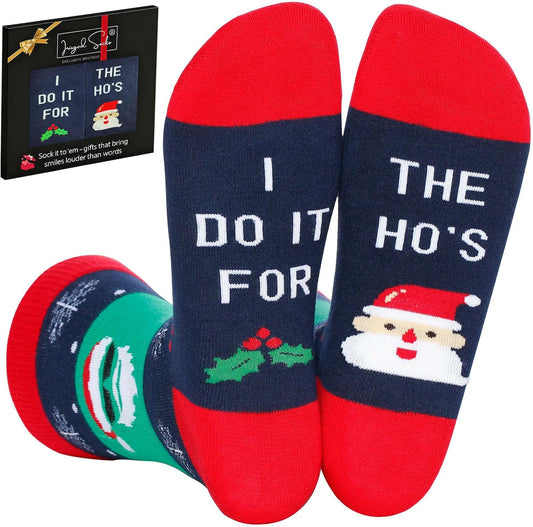IRISGOD Funny Christmas Socks for Men & Women - Novelty Xmas Gifts - Cool Stocking Stuffers