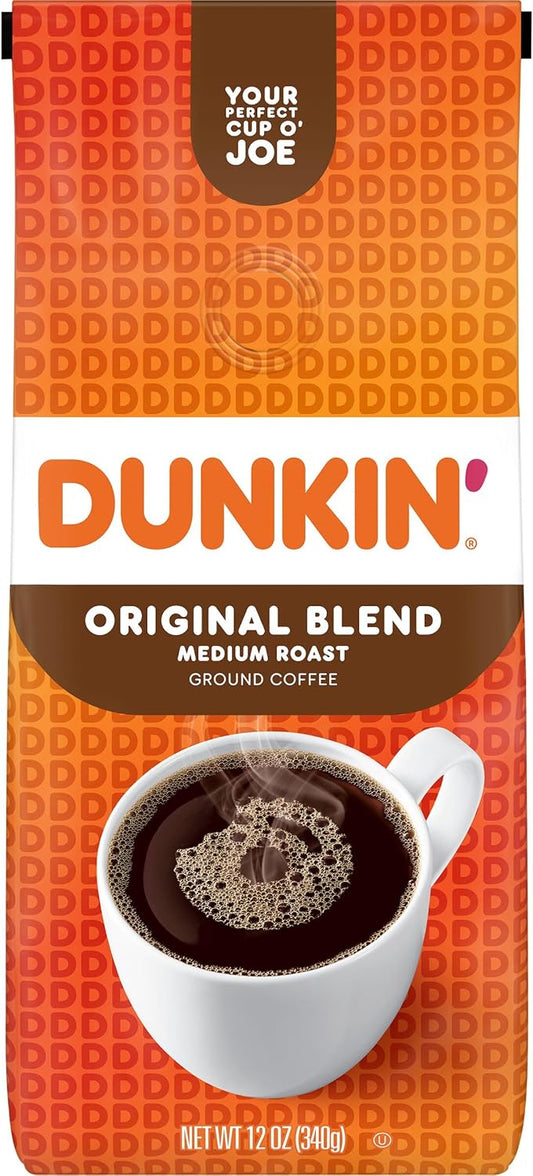 Dunkin’ Original Blend Medium Roast Ground Coffee, 12 Oz. Bag