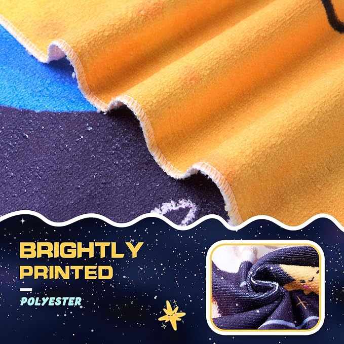 WERNNSAI Planet Kids Beach Towel for Boys - 30” x 60” Planet Sand Free Swim Towels for Boys Bath Pool Camping Travel Towel Quick Dry Ultra Absorbent Super Soft Beach Blanket Bath Shower Towel