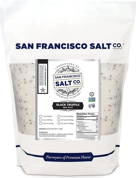 Italian Black Truffle Salt 1lb. Bulk Bag by San Francisco Salt Company