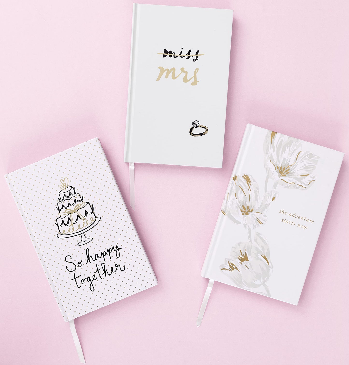 Kate Spade New York, Women's Bridal Journal, 8.25" x 5.25" Bound Notebook With 200 Lined Pages, Miss to Mrs.