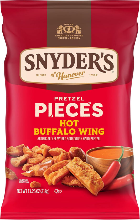 Snyder's of Hanover Hot Buffalo Wing Flavored Pretzel Pieces, 11.25 Oz
