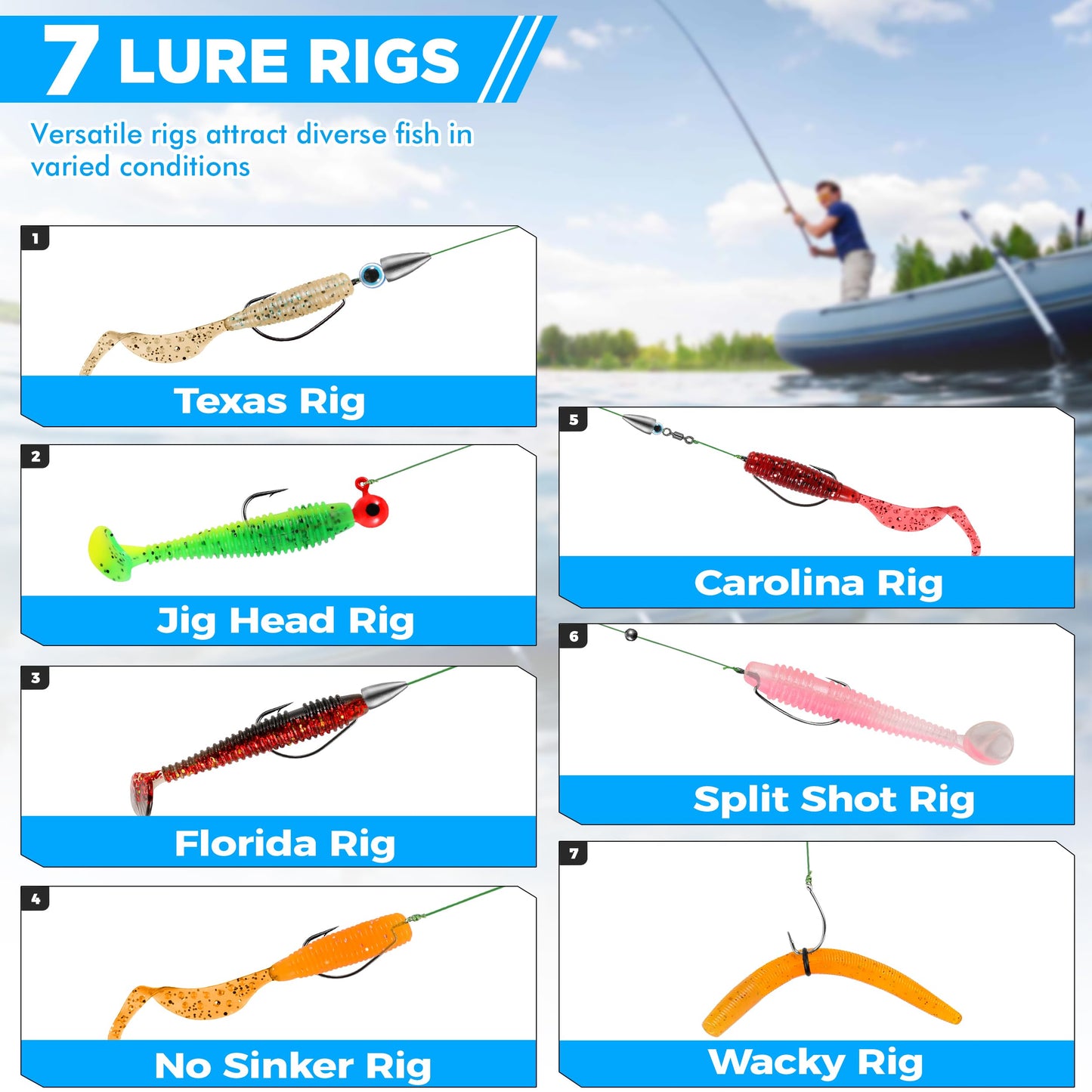 PLUSINNO Fishing Lures, 137Pcs Tackle Box with Tackle Included, Crankbaits, Spoon, Hooks, Weights & Other Accessories, Fishing Bait Lure Gear Kit Gift for Men Bass Freshwater