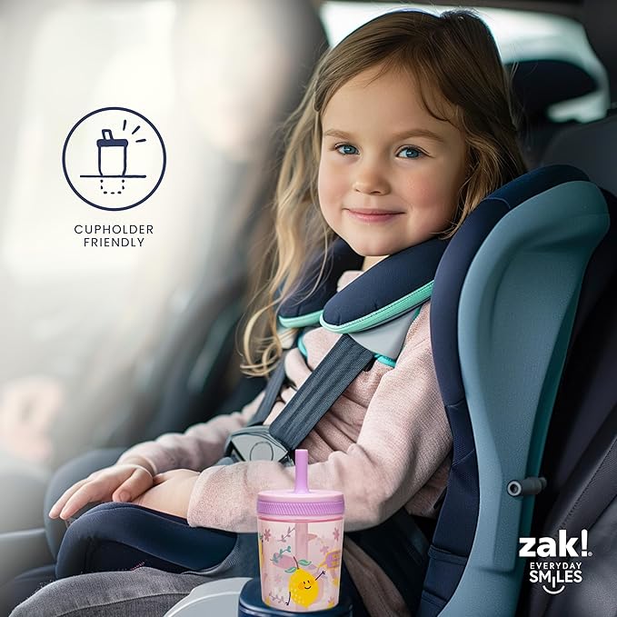 Zak Designs Disney Minnie Mouse Kelso Toddler Cups For Travel or At Home, 15oz 2-Pack Durable Plastic Sippy Cups With Leak-Proof Design is Perfect For Kids (Minnie Mouse)
