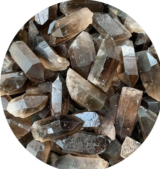 GAF TREASURES Wholesale Smoky Quartz Points, Natural Smoky Quartz Points, Raw Smoky Quartz Points Healing Crystals (Smoky Quartz Points, 0.25 Pound)
