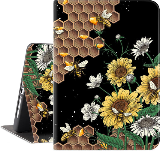 iPad Air 2 Case, iPad 6th Generation Case, iPad 5th Generation Cases, iPadCase 6th Generation ipad 9.7 inch case, iPad Air 1st case Multi-Angle Viewing Adjustable Stand Auto Wake/Sleep, Sunflowers