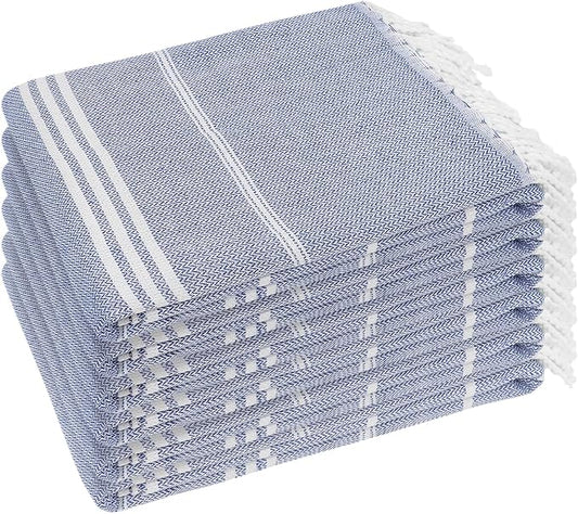YSYJ Turkish Beach Towel 6 Pack Beach Towels 36"x71" Beach Towel Oversized Sand Free Turkish Towel Quick Dry Bath Towels Navy