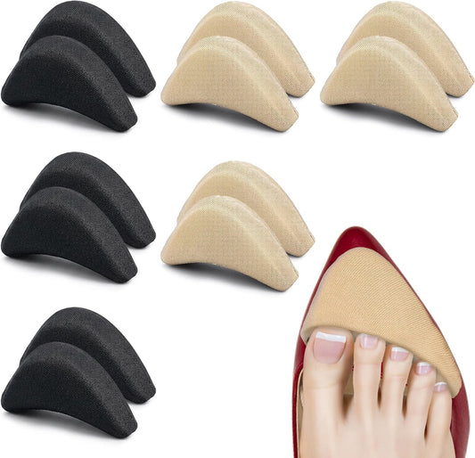 6 Pairs Shoe Filler Heel Pads Toe Cushion for Loose Shoe Foam Shoes Inserts Big Toe Plug Foot Brace Adjust Too Big Shoes for Men Women Sneakers, Heels, Flats, Boots
