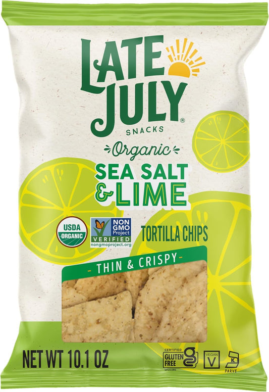 Late July Sea Salt & Lime Organic Tortilla Chips, 10.1 Oz Bag