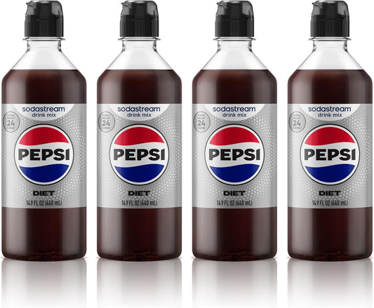 SodaStream® Diet Pepsi® New Pour Bottle Beverage Mix (440ml, Pack of 4)