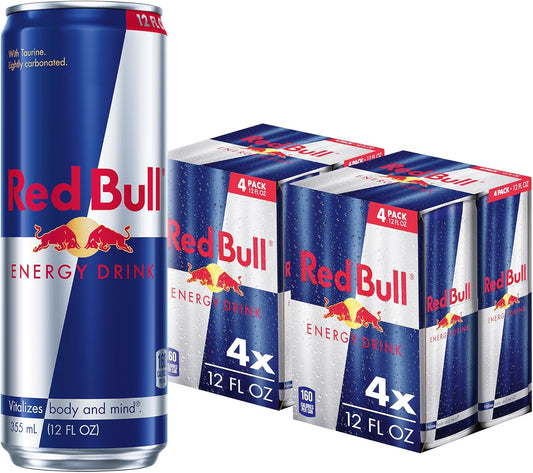 Red Bull Energy Drink, 114mg Caffeine | Taurine & B Vitamins | 12 Fl Oz | Pack of 8 Cans