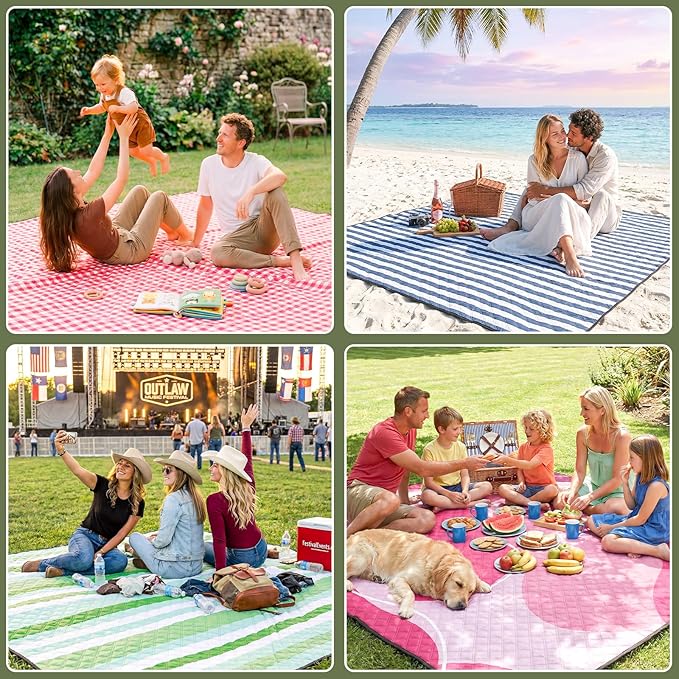 Genovega Waterproof Beach Blanket Picnic Outdoor Mat Rug Adult Women Her Sister Mom Gf Girlfriend Aunt Auntie Titi Best Friend Friendship Bestie Wife Daughter in Law Lady Happy Birthday Cool Unique