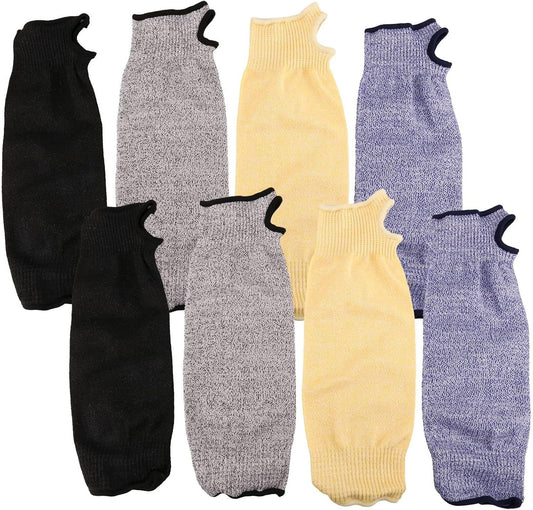4Pair Cut and Burn Sleeves Arm Protection Sleeves Forearm Protectors for Thin Skin and Bruising Cuff Open 35cm
