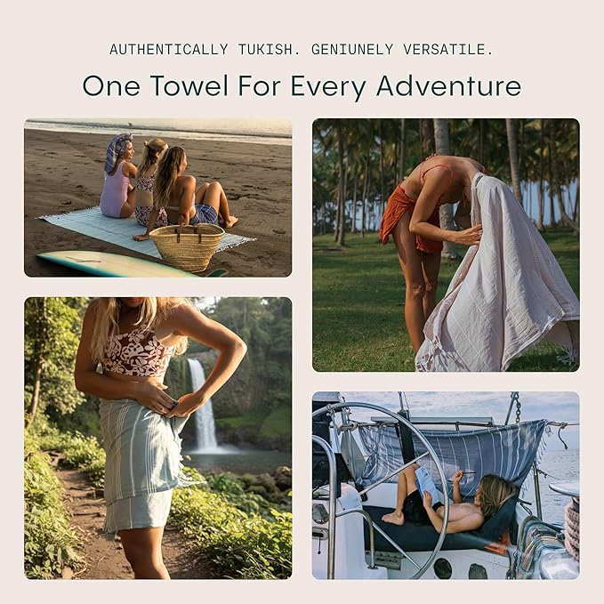 WETCAT Turkish Beach Towel Oversized (38"x71") 100% Turkish Cotton, Made in Turkey - Sand Free, Extra Large, Ultra Soft, Quick Drying, Compact & Lightweight for Travel - Lilac