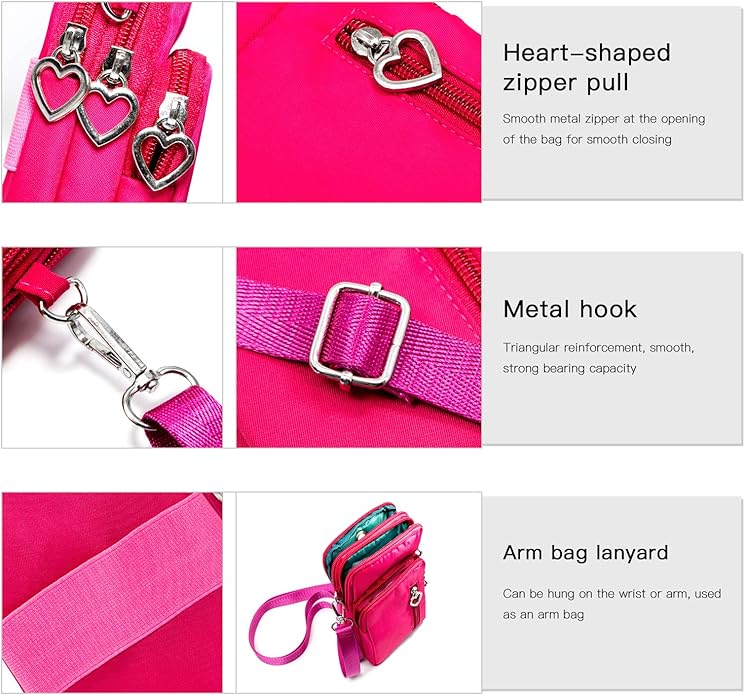 BIAOTIE Lightweight Small Crossbody bags Cell Phone Purses Travel Pouch Shoulder Bag for Women