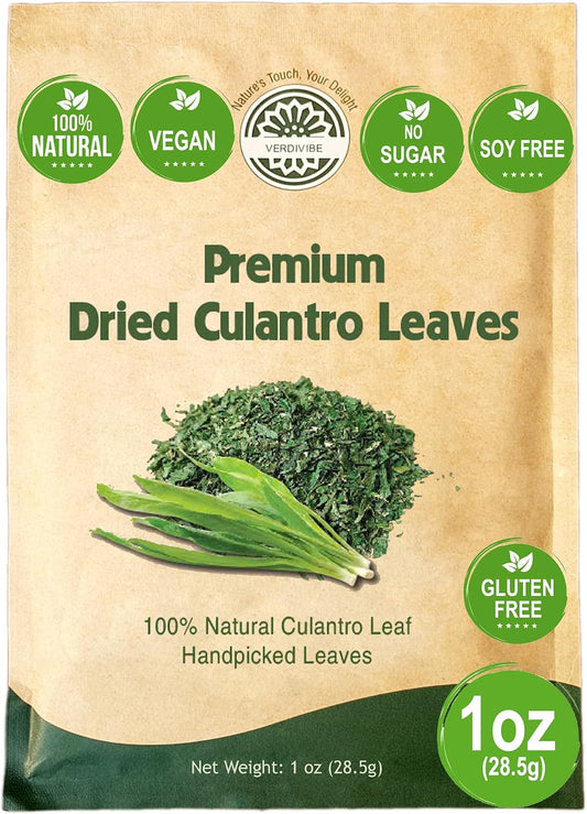Premium Dried Culantro Leaves - 1 oz (28.5g) Pack for Authentic Asian Flavor (A)