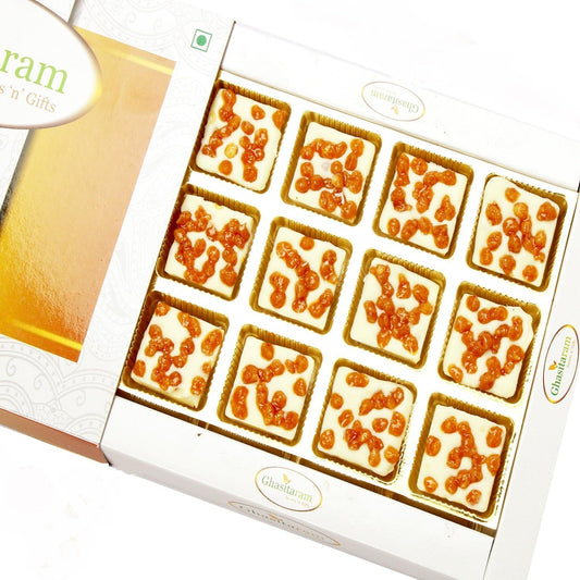 Ghasitaram Gifts Valentines Gift Valentines Day Chocolates for Girlfriend/Boyfriend/Husband and Wife Valentines Special Chocolate Valentines Chocolates - Butterscotch Chocolates (12 pcs)