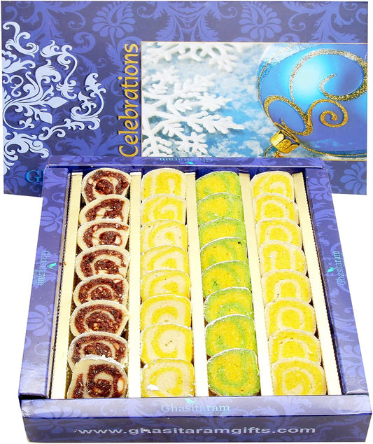 Ghasitaram Gifts Diwali Gifts Sugarfree Sweets - Sugarfree Assorted Moons Box 800 GMS