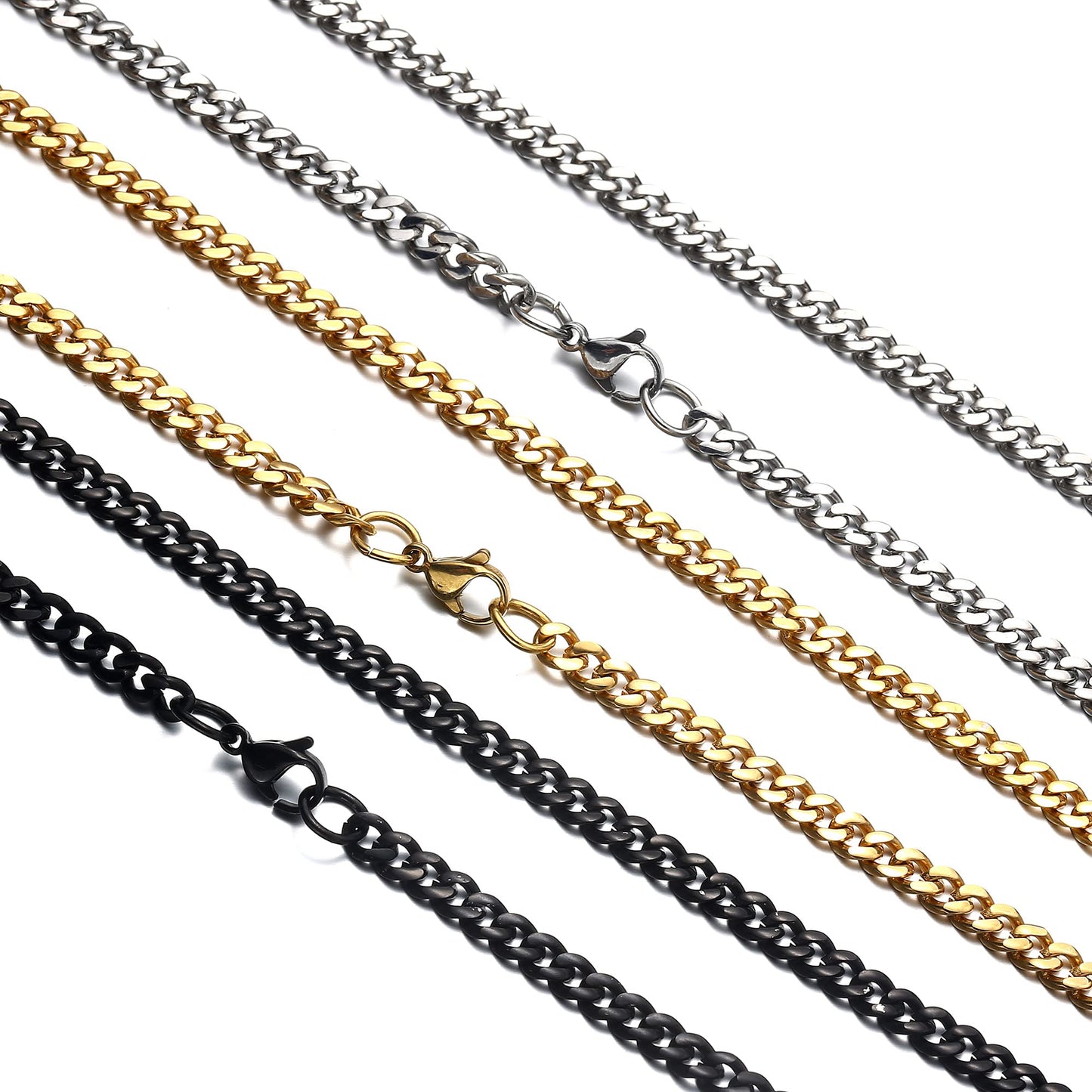 Ieftop Cuban Chain Necklace Gifts for Brother, Silver Stainless Steel Chunky Cuban Chain for Men Gift from Sister Brother Necklace Valentine Birthday Gifts