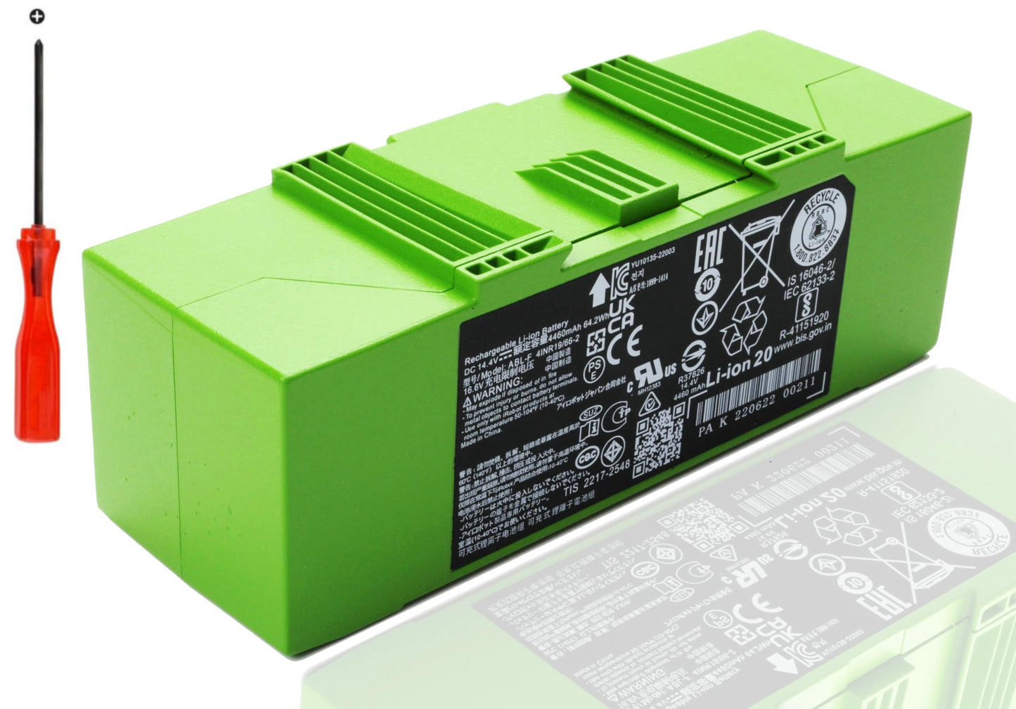 ï¼High Capacity 64.2Whï¼ ABL-F ABL-D1 ABL-D2 Cleaner Battery for iRobot for Roomba e and i Series i7+ i7 7150 7550 i7550 i7558 i8 i8+ i4 i4+ i3 i3+ e5 5150 e6 e6198 for Roomba i755020 i7558 J7 J7+