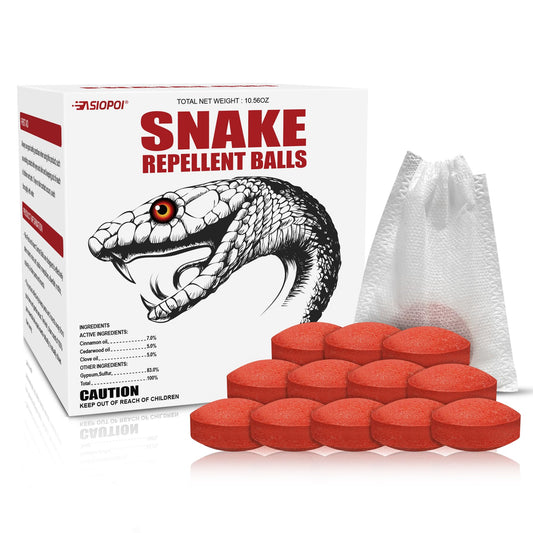 Snake Repellent Balls for Yard - Powerful Outdoor Protection | Pet & Child Safe | Natural Snake Deterrent for Home, Garden, Camping | Targets Copperhead & Rattlesnakes (12, 1 Count (Pack of 12))