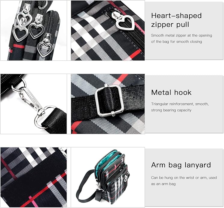 BIAOTIE Lightweight Small Crossbody bags Cell Phone Purses Travel Pouch Shoulder Bag for Women