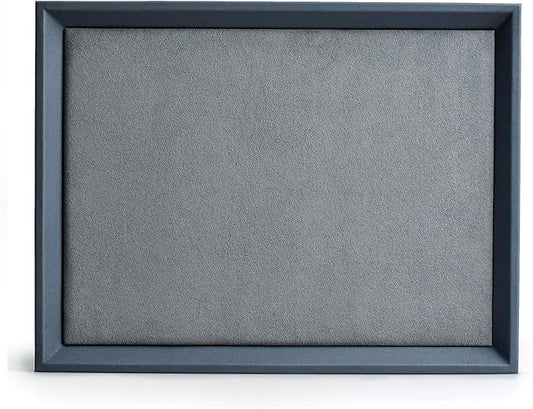 Oirlv Premium Leather Flat Jewelry Tray Jewelry Display Organizer Valet Tray for Nightstand or Dresser Organizer(Medium)
