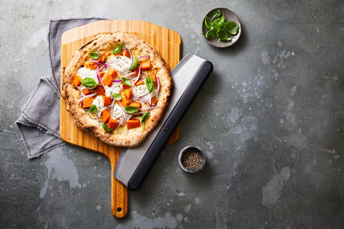Ooni 16” Bamboo Pizza Peel – Wooden 16 Inch Serving Board, Pizza Spatula Paddle, Pizza Oven Accessories