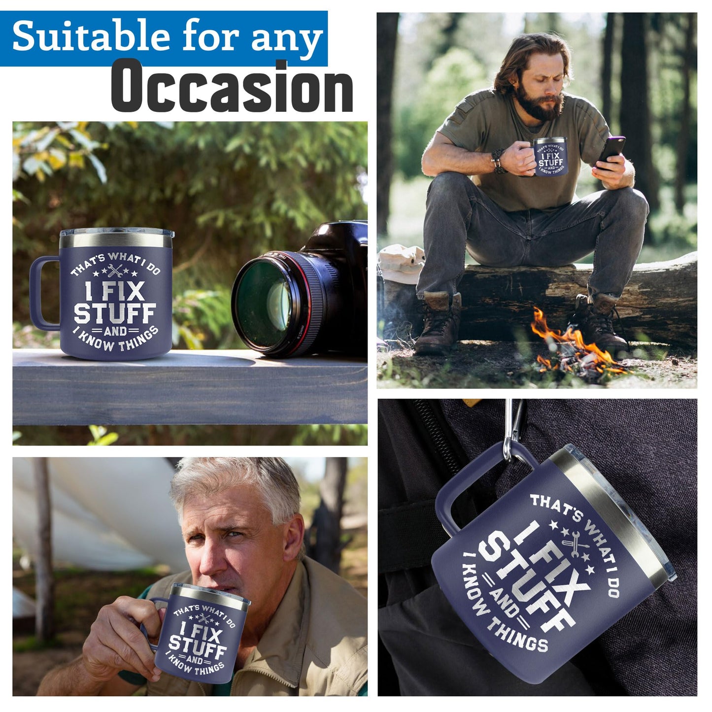 Father's Day Gifts for Dad, Husband - Birthday gifts for Men Unique - Mens Gifts, Dads Birthday Gift Ideas - for Him, Handyman, Grandpa, Men Mug 14 Oz