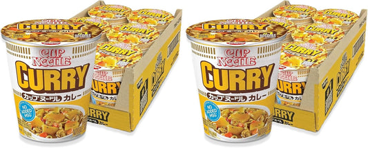 Nissin Cup Noodle Ramen Noodle Soup,Curry,2.82 Ounce,(Pack of 12)