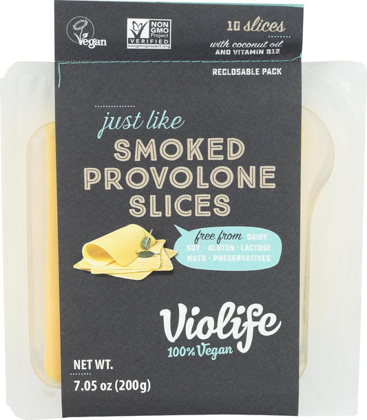 VIOLIFE Smoked Provolone Style Slices, 7.05 OZ
