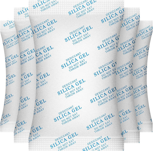 O2frepak 20 Gram(50Packs) Food Grade Moisture Absorbers Silica Gel Packs Desiccant for Storage,Food Safe Dessicant Silica Gel Packets for Moisture Storage Control
