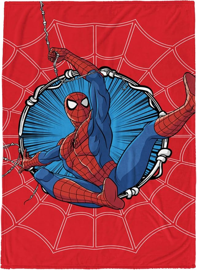 Jay Franco Kids Plush Throw Blanket â Soft & Cozy Fleece Throw for Bedroom & Couch DÃ©cor, Official Licensed Product, Red - Spiderman, 60x90 - Large Blanket