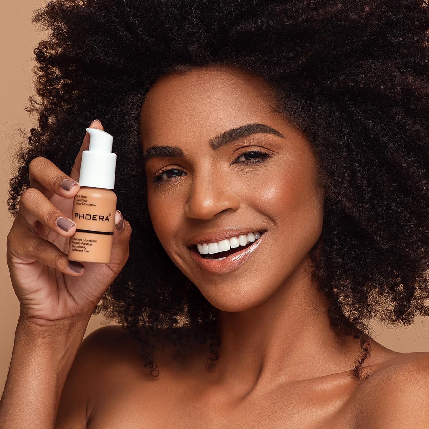PHOERA Foundation, PHOERA Matte Liquid Foundation,PHOERA Makeup for Women, PHOERA Foundation Full Coverage Concealer, 30ml 24HR Matte Oil Control Concealer (104- Buff Beige)