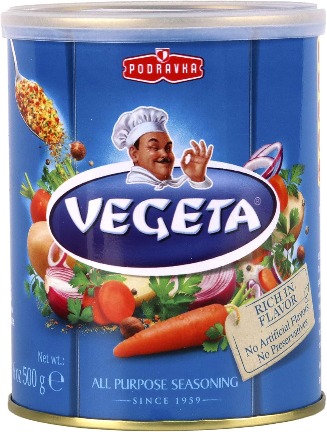 Vegeta Gourmet Seasoning Tin, 17.5 oz.