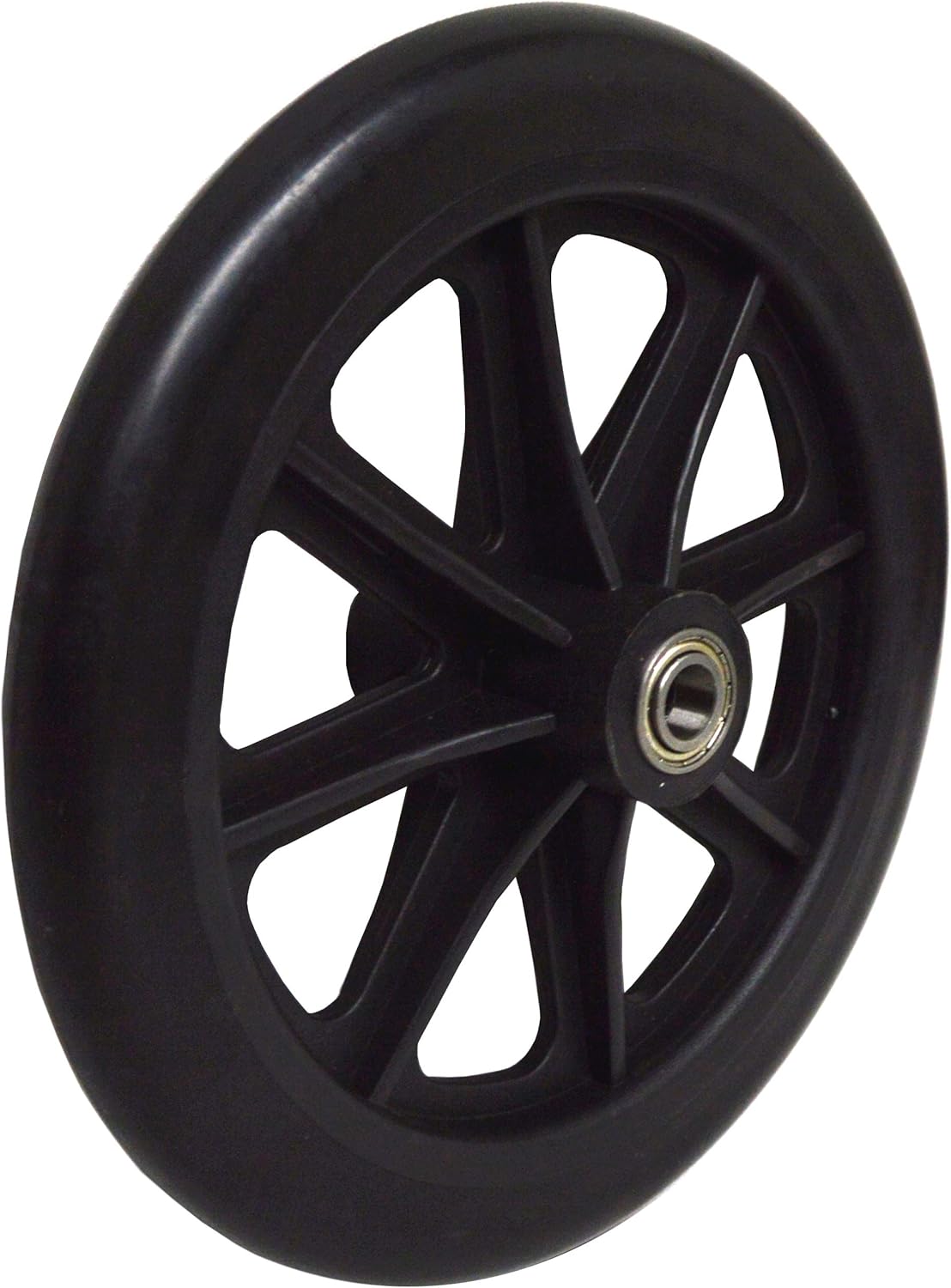 ALCO 8" x 1" Heavy Duty Front Wheelchair Wheel (Each), 7/16" (11 mm) Bearing, 2-3/8" (60 mm) Hub Width, Fits Most Medline, Drive, Invacare, E&J, Guardian, Tuffcare, ALCO and other Manual Wheelchairs