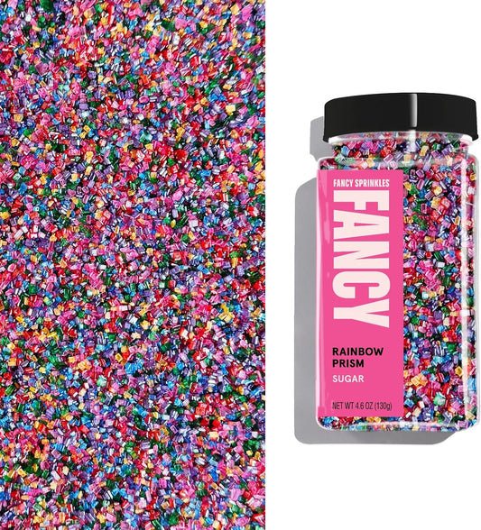 Fancy Sprinkles Summer Vibes Collection Rainbow Prism Fancy Sugar Full Spectrum of Rich Gemstone-Colored Sugar Crystals 1 Pack (4.6 OZ)