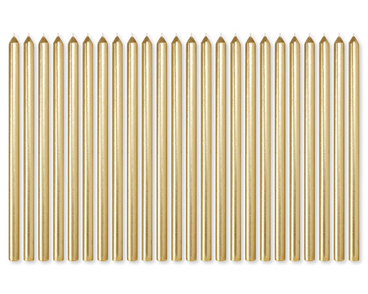 American Greetings Birthday Candles, Long Thin Gold (24-Count)