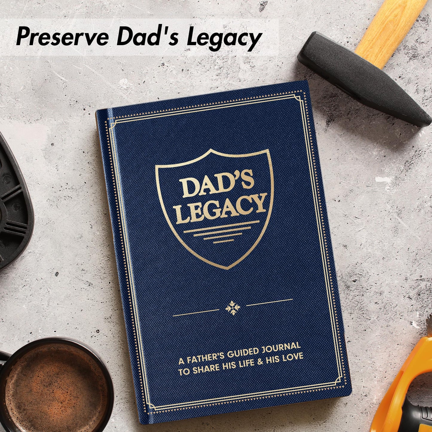 Dad’s Story Journal (Hardcover) – A Guided Legacy Journal for Dad to Share His Life Story and Memories | Sentimental Gifts for Dad’s Birthday, Retirement| Thoughtful Prompts & Family Tree Included