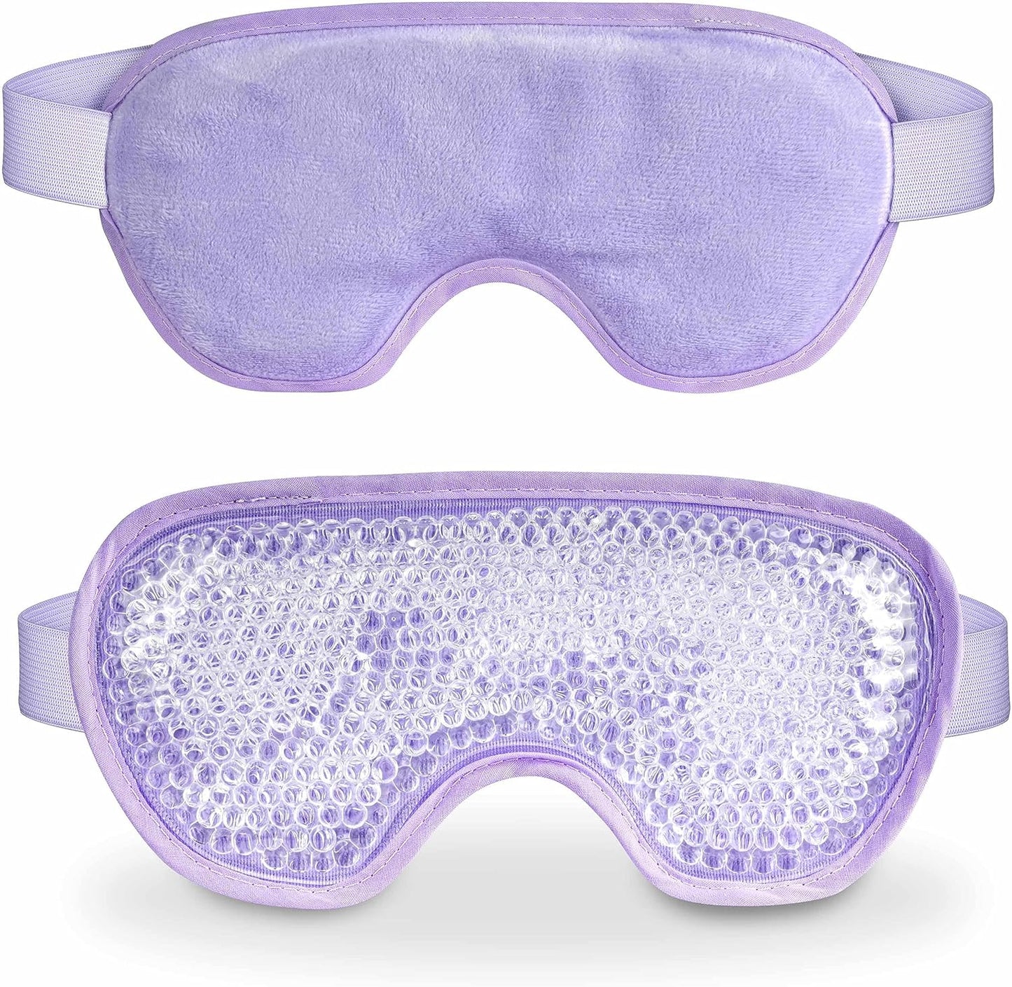 Cooling Eye Mask with Gel Bead, Reusable Cold Compress Ice Pack Sleeping Eye Cooling Pads for After Eyelid Surgery, Puffiness, Puffy Eyes, Headache, Migraine Relief ï¼Purpleï¼