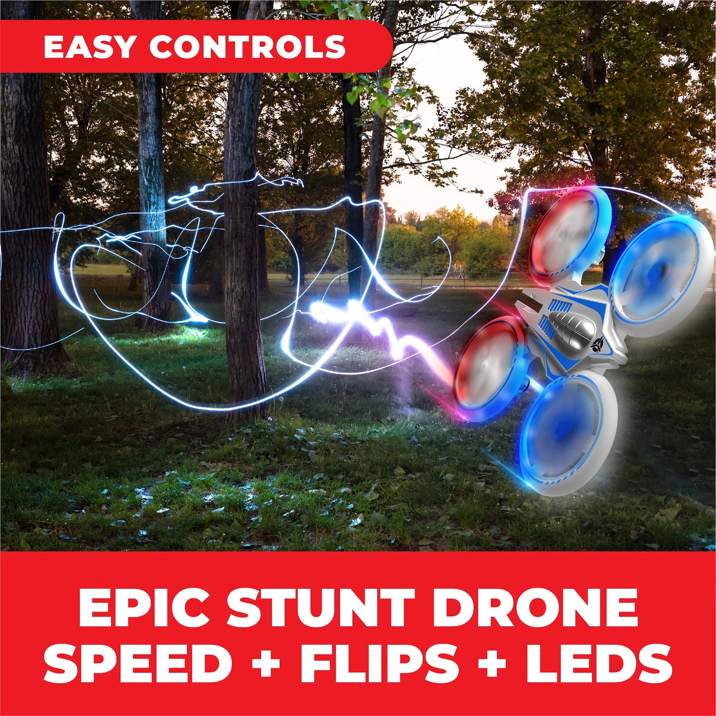 Force1 UFO 4000 Mini Drone for Kids - LED Remote Control Drone, Small RC Quadcopter for Beginners, 2.4GHz Remote Control, 360 Flips, 2 Speed UFO Flying Toy for Kids, 2 RC Toy Batteries