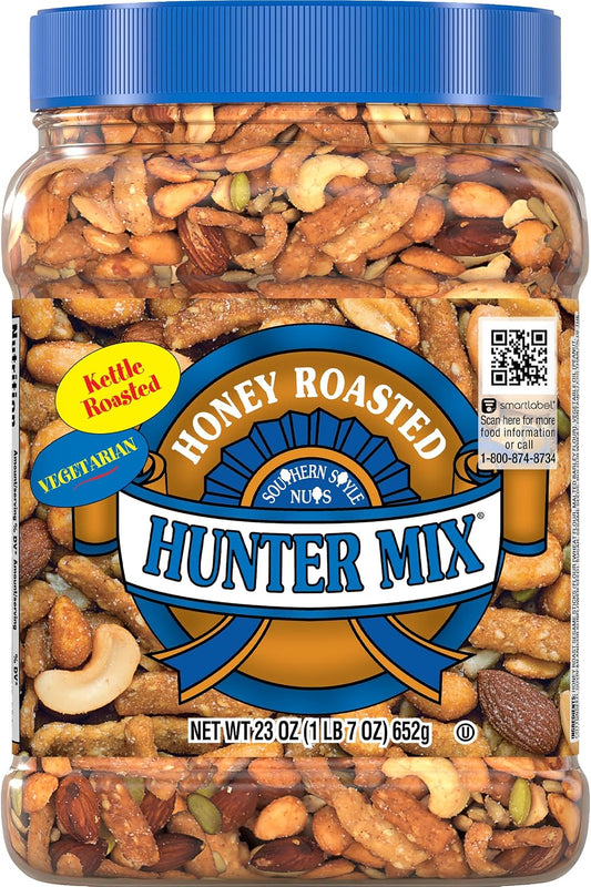 Southern Style Nuts Honey Roasted Hunter Bulk Trail Mix, 23 oz (Pack of 1), Honey Roasted Sesame Sticks & Peanuts, Sunflower Kernels, Almonds, Cashews & Pepitas, Mixed Nuts, Snacks for Adults & Kids