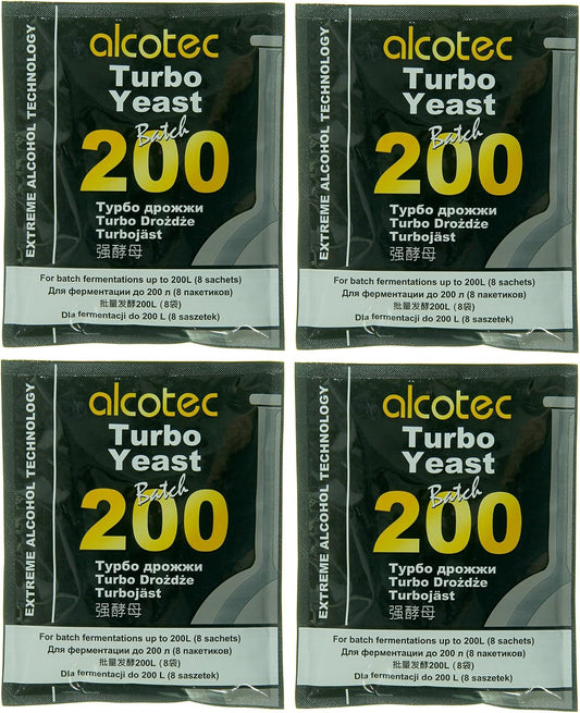 Alcotec Batch 200 Turbo Yeast (Pack of 4)