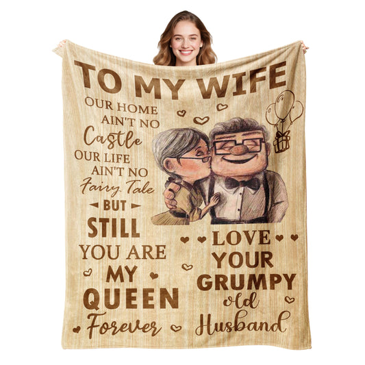 Antonia Bellamy Gifts for Wife Blanket 60’’X50’’, Anniversary Wedding Romantic Gift for Her, Wife Mothers Day Birthday Gift from Husband, I Love You Present for Her