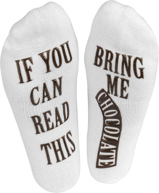 Haute Soiree Women's Novelty Socks - If You Can Read This Bring Me Some Socks - Funny Wine or Food Gift Idea - One Size