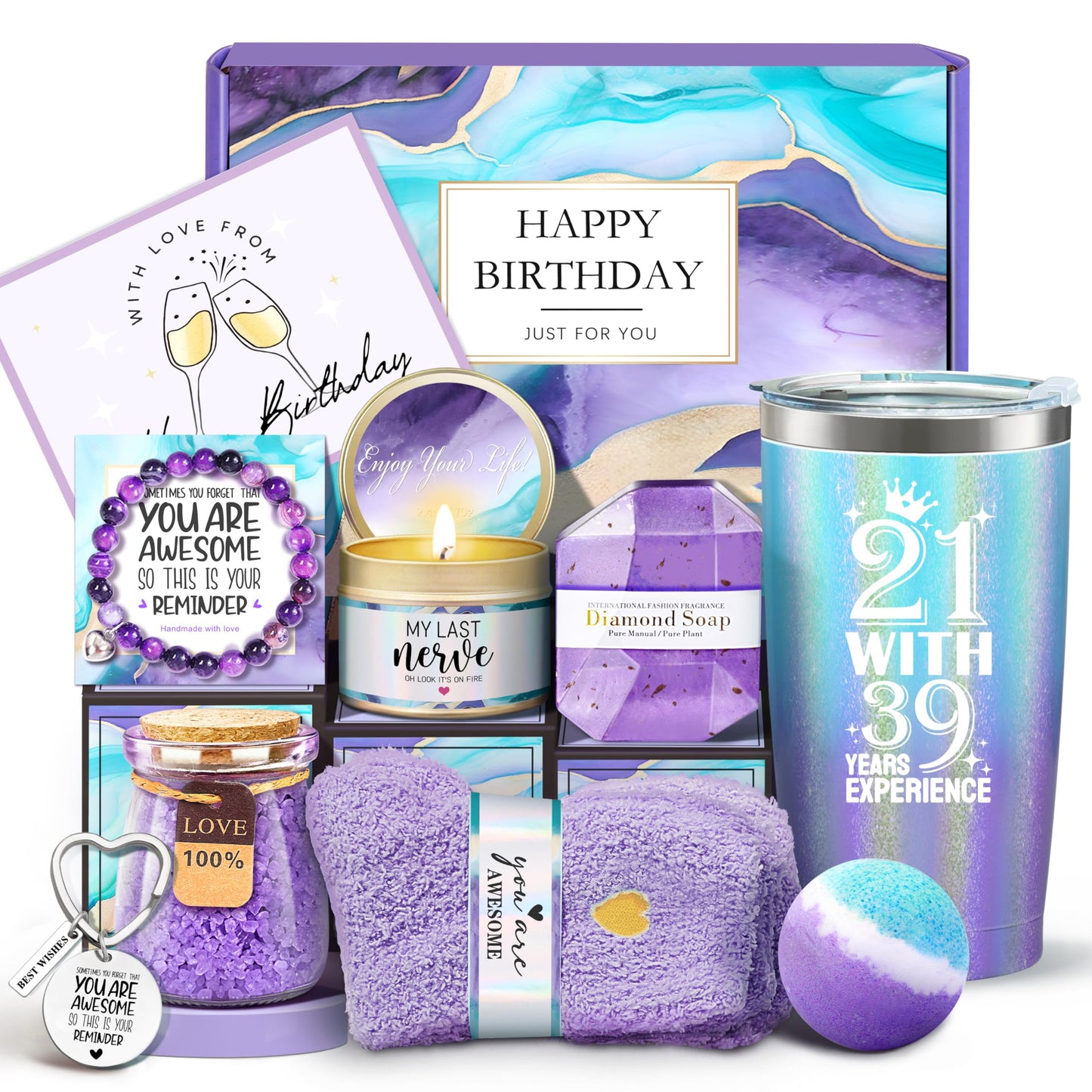 60th Birthday Gifts For Women, Unique Birthday Gifts Ideas for 60 Year Old women, Happy 60th Birthday Gifts for Her Mom Sister Friend Wife Coworker Bestie Teacher
