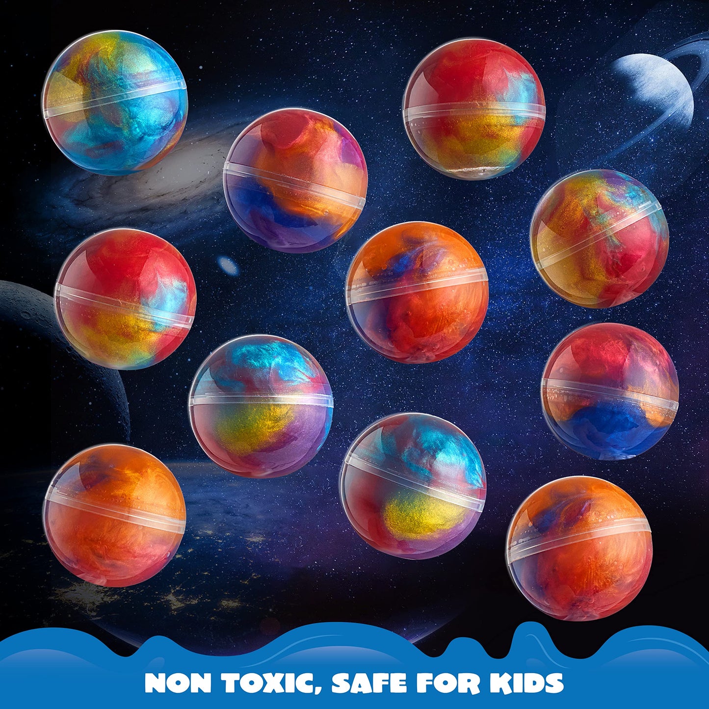 JOYIN Slime Party Favors, 36 Pack Galaxy Slime Ball - Stretchy, Non-Sticky, Mess-Free, Stress Relief, and Safe - Toys for Girls and Boys - Classroom Reward, Party Supplies